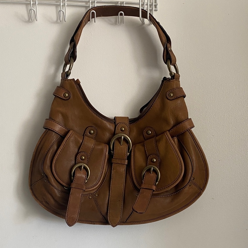 Elegant Brown Leather Hobo Bag